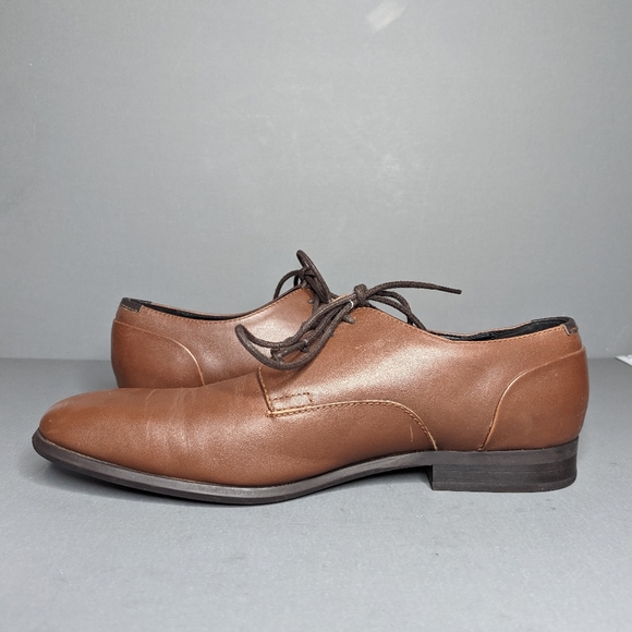 CALVIN KLEIN Brown Jack Leather Oxford Dress Shoe main image 9